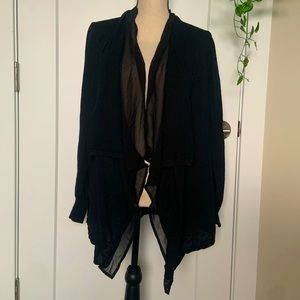 Lane Bryant Light Knit/ Chiffon Cardigan